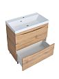 Купить тумба урсула-100,2ящика,люкс рустик соломенный+раковина стандарт-100,stella polar. в Иваново магазин сантехники Суперстрой
