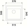 Купить мойка керамогранит kgm-5750-g(570*500*200),grey,kaiser в Иваново магазин сантехники Суперстрой