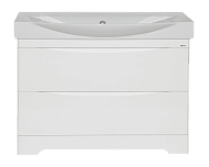 Купить тумба элвис-105 2 ящика белая + раковина элвис , misty. в Иваново магазин сантехники Суперстрой