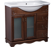 Купить тумба напольная варна 3 ящ.105с орех+рак элеганс, good door. в Иваново магазин сантехники Суперстрой