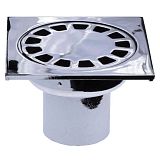 Купить трап вертикальный  хром ф 50 150*150, sms. в Иваново магазин сантехники Суперстрой