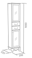 Купить пенал версаль-39 l, орех,good door. в Иваново магазин сантехники Суперстрой