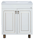 Купить тумба вояж - 70 прямая белая патина , misty. в Иваново магазин сантехники Суперстрой