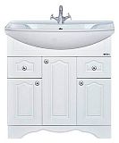 Купить тумба валерия - 85 с 2 ящиками, белая фактура, misty. в Иваново магазин сантехники Суперстрой