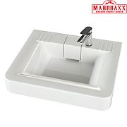 Купить раковина над стиральной машиной марсель v52 белый 595х495х105+комплект кронштейнов,marrbaxx в Иваново магазин сантехники Суперстрой