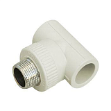 Купить тройник п/п комбинированный 32*3/4 нар резьба белый, formule в Иваново магазин сантехники Суперстрой