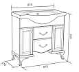 Купить тумба напольная берта 85с слонов+рак mia, good door. в Иваново магазин сантехники Суперстрой