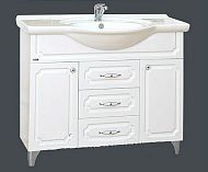 Купить тумба александра-105 прямая белый металлик + рак., misty. в Иваново магазин сантехники Суперстрой