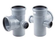 Купить крестовина пвх 110*110*87,5*50 ртп двухуровневая, россия. в Иваново магазин сантехники Суперстрой