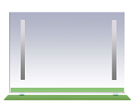 Купить зеркало джулия -120 с полочкой 12 мм салатовое,misty. в Иваново магазин сантехники Суперстрой