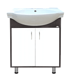 Купить тумба панда-70 прямая белый/венге+ раковина, misty. в Иваново магазин сантехники Суперстрой