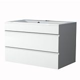 Купить тумба памелла-90 подвесная,2ящика,белая+раковина комфорт,stella polar. в Иваново магазин сантехники Суперстрой