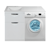 Купить тумба куба-118,5*49, 1 ящ.+б/к левая (для ст/маш), misty. в Иваново магазин сантехники Суперстрой