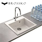 Купить мойка композитная angelo 13-09 (черный), brossko. в Иваново магазин сантехники Суперстрой