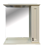 Купить зеркало-шкаф лувр - 75 правое, слоновая кость,misty в Иваново магазин сантехники Суперстрой