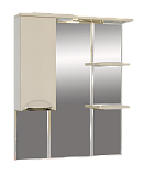 Купить зеркало-шкаф жасмин - 85 лев. (свет) беж. эмаль,misty. в Иваново магазин сантехники Суперстрой