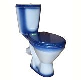 Купить компакт-унитаз элегант декор синий, rosa. в Иваново магазин сантехники Суперстрой