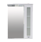 Купить зеркало - шкаф антик - 55 ,прав. (свет), белое, misty. в Иваново магазин сантехники Суперстрой