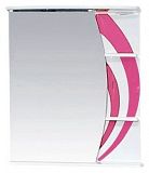 Купить зеркало - шкаф каролина - 60  лев. (свет) розовое (стекло),misty. в Иваново магазин сантехники Суперстрой