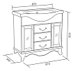 Купить тумба напольная версаль 85 слоновая кость+рак mia, good door. в Иваново магазин сантехники Суперстрой