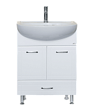 Купить тумба уют-60 1ящ. белая + раковина уют rosa, misty. в Иваново магазин сантехники Суперстрой
