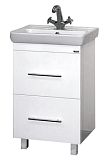 Купить тумба елена - 50 с 2 ящ. направл. с довод. белая, misty в Иваново магазин сантехники Суперстрой