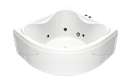 Купить ванна акриловая риола 1350*1350 с экраном и гидромассажем, bas. в Иваново магазин сантехники Суперстрой