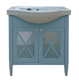 Купить тумба анна - 80 прямая,голубая матовая, misty. в Иваново магазин сантехники Суперстрой