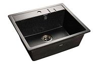 Купить мойка кухонная керамогранит gf-q560 (черный),granfest. в Иваново магазин сантехники Суперстрой