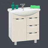 Купить тумба жасмин - 65, 3 ящ. бежевая эмаль,misty в Иваново магазин сантехники Суперстрой