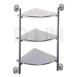 Купить полка стеклянная угловая 3-х ярусная d263700, d-lin. в Иваново магазин сантехники Суперстрой