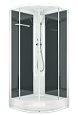 Купить душевая кабина domani delight 99 90*90  нп мс черная задняя стенка, электрика, гидромассаж в Иваново магазин сантехники Суперстрой
