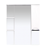 Купить зеркало-шкаф жасмин - 80 прав. (свет) белая эмаль,misty. в Иваново магазин сантехники Суперстрой