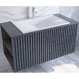 Купить тумба дэрри-100 подвесная,бетон/цемент+раковина pulsus-100,stella polar. в Иваново магазин сантехники Суперстрой