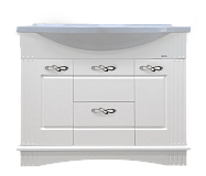 Купить тумба эльбрус-100 белая + раковина, misty. в Иваново магазин сантехники Суперстрой