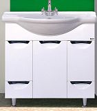 Купить тумба жасмин - 80, 2 ящ.(корзина)белая,misty. в Иваново магазин сантехники Суперстрой