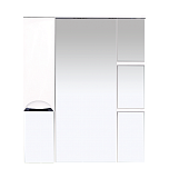 Купить зеркало-шкаф жасмин - 85 лев. (свет) белая эмаль,misty. в Иваново магазин сантехники Суперстрой