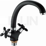 Купить смеситель d153808-a для кухни черный матовый, d-lin. в Иваново магазин сантехники Суперстрой