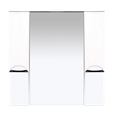 Купить зеркало-шкаф жасмин -105(свет) белая эмаль,misty. в Иваново магазин сантехники Суперстрой