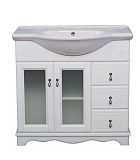 Купить тумба напольная варна 85с 3 ящ белый +раковина mia,good door. в Иваново магазин сантехники Суперстрой