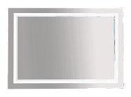 Купить 2 неон - зеркало led 1200х800 клавишный выключатель (двойная подсветка),misty в Иваново магазин сантехники Суперстрой