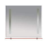 Купить зеркало лика - 90 с красной  полочкой  (свет),misty в Иваново магазин сантехники Суперстрой