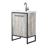 Купить тумба айрон-60 черный/антик+рак.фостер 60, corozo. в Иваново магазин сантехники Суперстрой