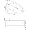 Купить ванна акриловая милан 1700*1100 левая c гидромассажем, bas. в Иваново магазин сантехники Суперстрой