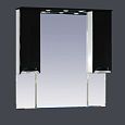 Купить зеркало-шкаф жасмин -105 (свет) черная эмаль,misty. в Иваново магазин сантехники Суперстрой