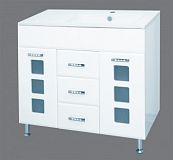 Купить тумба квадро-105 прямая белая+ рак. "qvatro", misty. в Иваново магазин сантехники Суперстрой