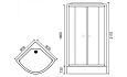 Купить душевая кабина royal bath rb 90hk7-wc-ch,90*90*217,нп мс,белая задняя стенка, гидромассаж в Иваново магазин сантехники Суперстрой
