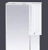 Купить зеркало-шкаф александра - 65 прав.(свет), белый металлик,misty. в Иваново магазин сантехники Суперстрой