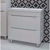 Купить тумба рианна-100  2ящ, белая+ раковина classica, stella polar. в Иваново магазин сантехники Суперстрой