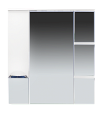 Купить зеркало - шкаф кристи - 90 лев. (свет) белое,misty в Иваново магазин сантехники Суперстрой